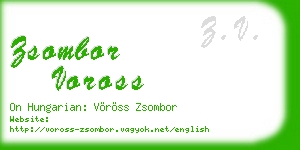 zsombor voross business card