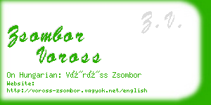 zsombor voross business card